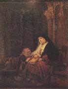 REMBRANDT Harmenszoon van Rijn Hannab in the Temple (mk33) oil on canvas